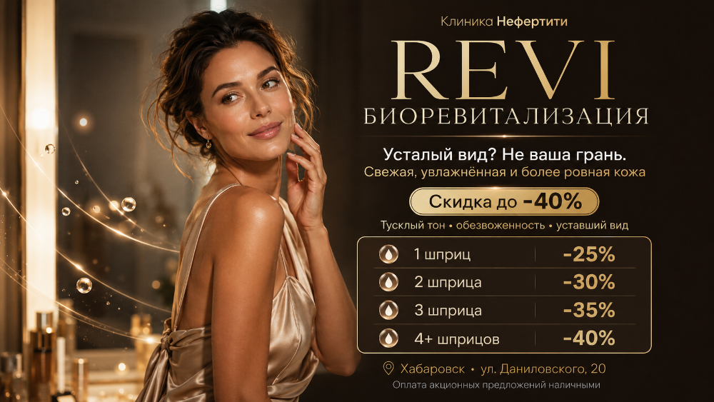 МЕСЯЦ КРАСОТЫ— биоревитализация в Хабаровске | клиника «Нефертити»