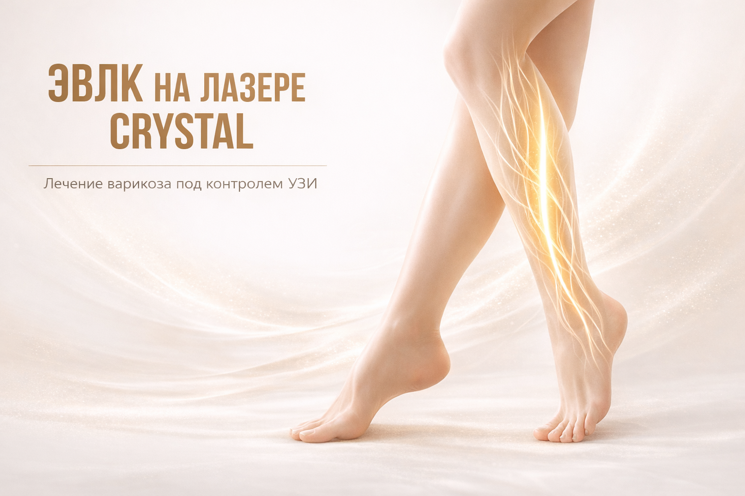 Лечение варикоза на ногах в Хабаровске — ЭВЛК на лазере Crystal под контролем УЗИ