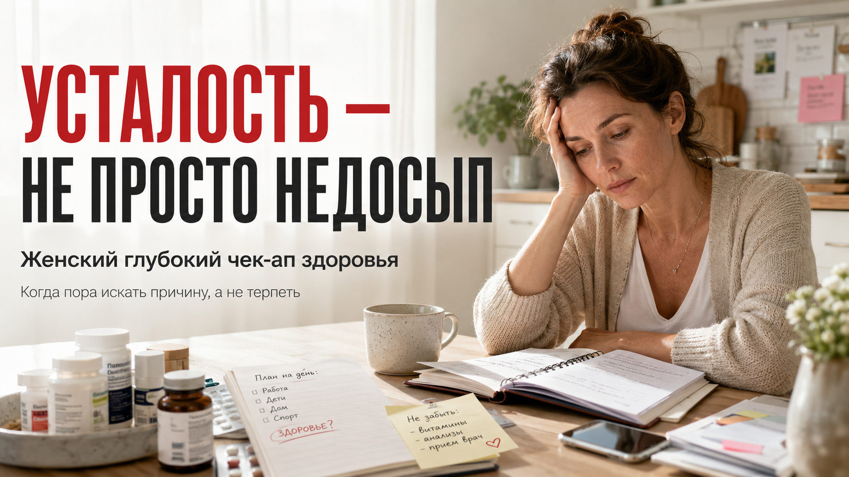 Почему привычка терпеть усталость обходится слишком дорого: зачем женщине глубокий чек-ап здоровья — клиника Нефертити, Хабаровск