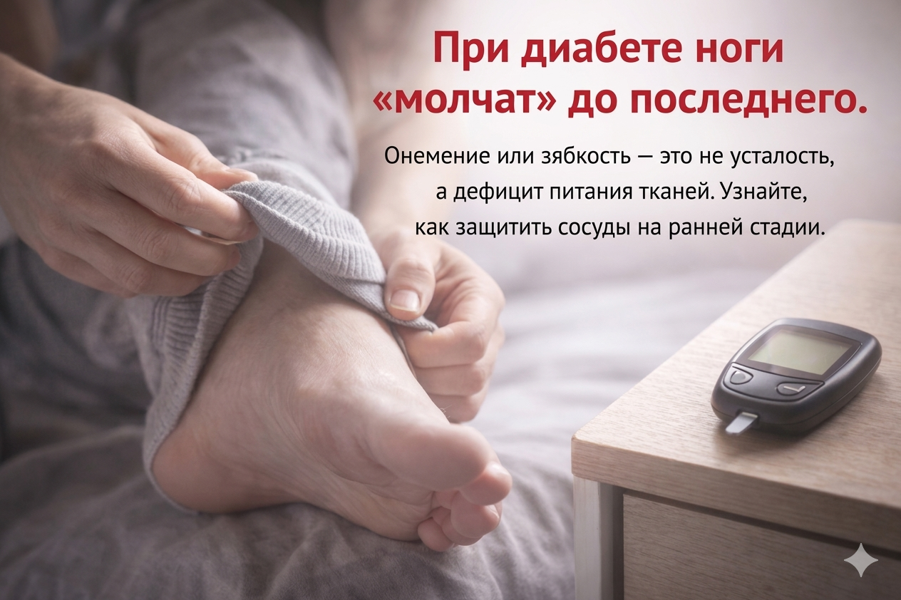 Диабет и сосуды ног в Хабаровске — как вовремя заметить риск, клиника Нефертити