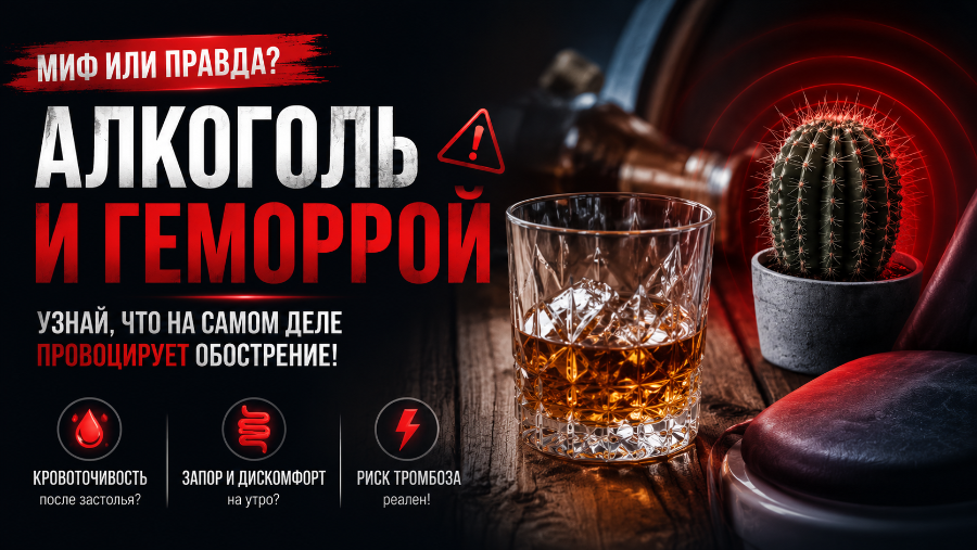Алкоголь и геморрой: миф или правда — причины обострения