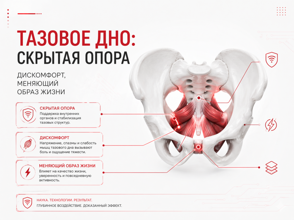 Магнитная стимуляция тазового дна Tesla Chair — принцип действия для женщин и мужчин, клиника Нефертити Хабаровск