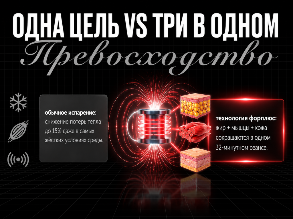 Фото до и после курса Tesla Former: рост мышц, уменьшение жира на животе