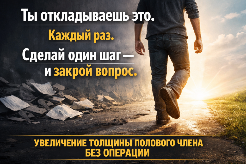 Результат безоперационного увеличения толщины полового члена после процедуры Ellagen +2–7 см в окружности