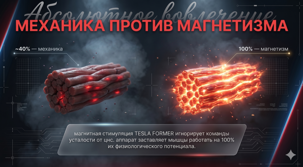 Tesla Former при тренировочном плато и слабом росте мышц у спортсменов в клинике «Нефертити», Хабаровск