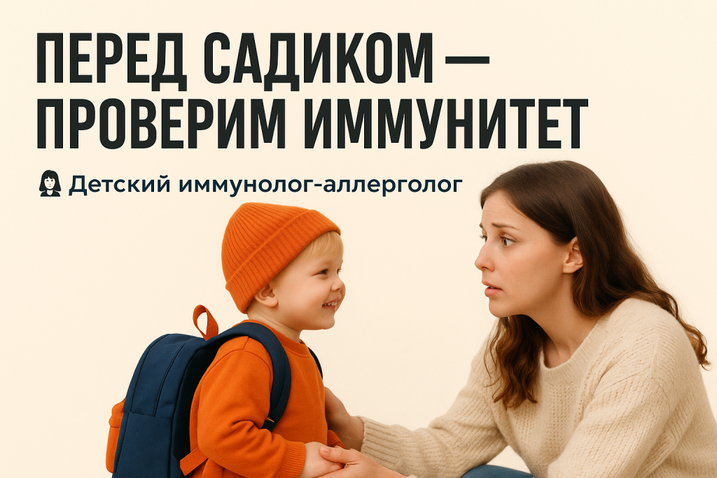 Перед поступлением в детский сад рекомендуем проверить иммунитет ребенка у специалиста. Детский иммунолог-аллерголог клиники "Нефертити" в Хабаровске проведет комплексное обследование и даст рекомендации по укреплению здоровья Перед поступлением в детский сад рекомендуем проверить иммунитет ребенка у специалиста. Детский иммунолог-аллерголог клиники "Нефертити" в Хабаровске проведет комплексное обследование и даст рекомендации по укреплению здоровья