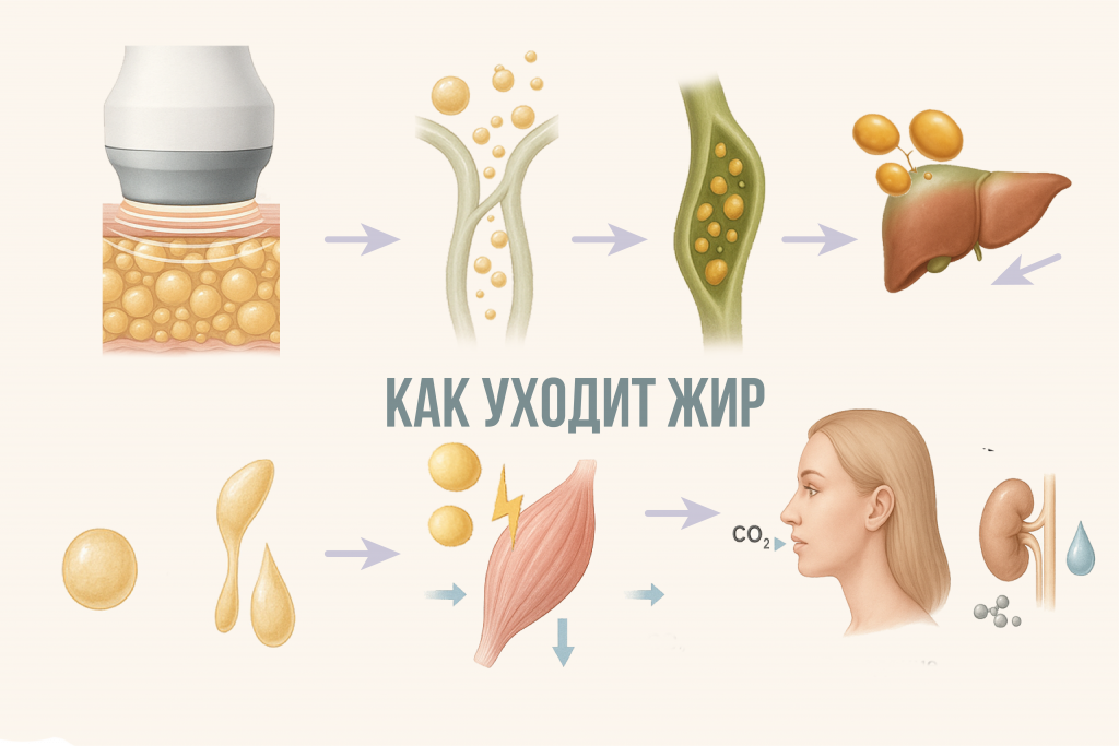 Ультразвуковая липосакция Ulfit — как жир расщепляется и выводится из организма естественным путём. Клиника «Нефертити», Хабаровск.