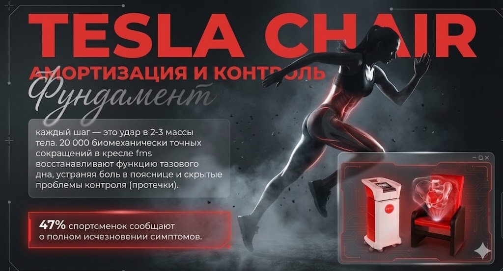Tesla Former для тазового дна, восстановления бегунов и поддержки мышц в клинике «Нефертити», Хабаровск