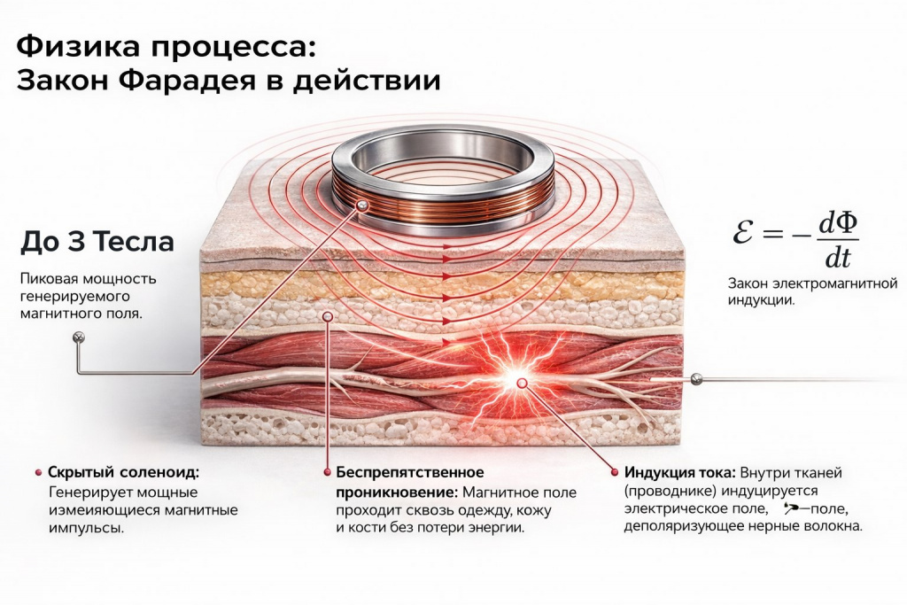 Принцип работы Tesla Former — закон Фарадея