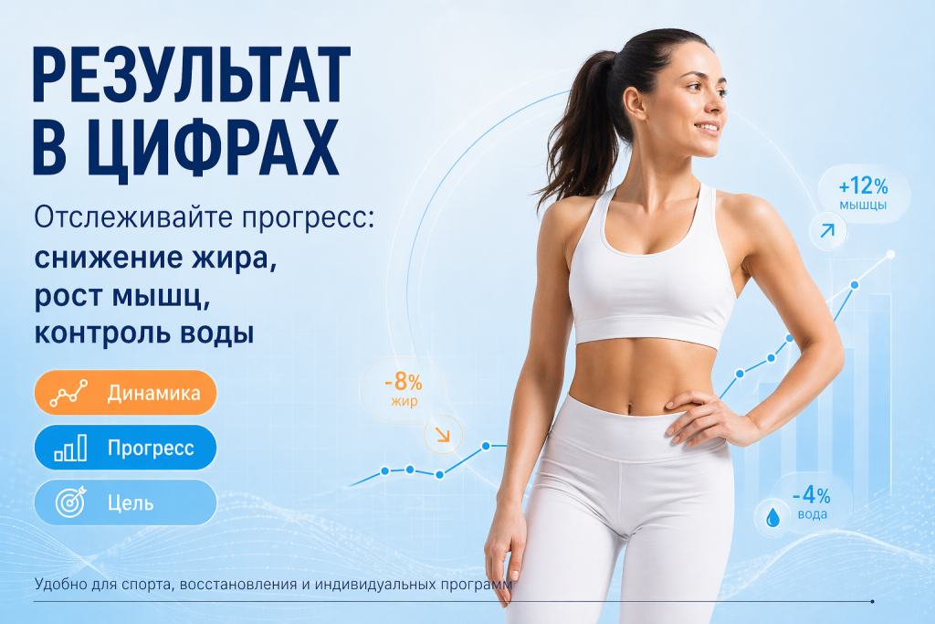 Биоимпедансный анализ состава тела в клинике Нефертити, Хабаровск — диагностика жировой и мышечной массы