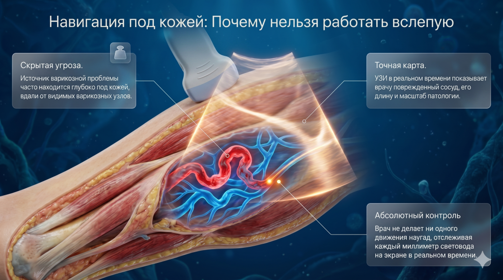 УЗИ вен перед ЭВЛК в Хабаровске — диагностика варикоза в клинике Нефертити