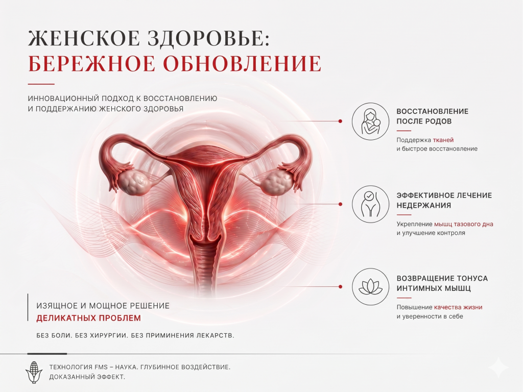 Послеродовое восстановление тазового дна на аппарате Tesla Chair — гинекология, клиника Нефертiti Хабаровск