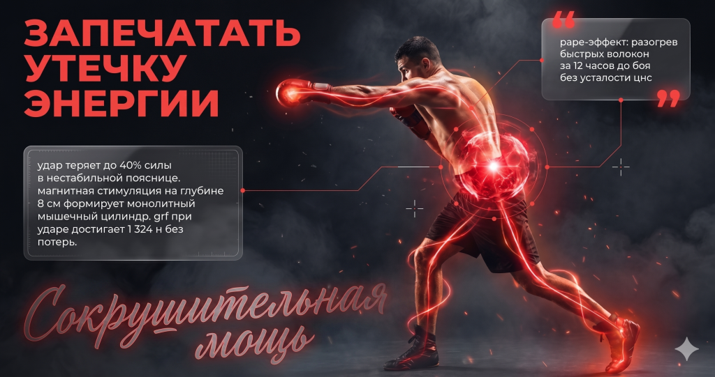 Tesla Former для силы удара, укрепления кора и снижения боли в пояснице у бойцов в клинике «Нефертити», Хабаровск