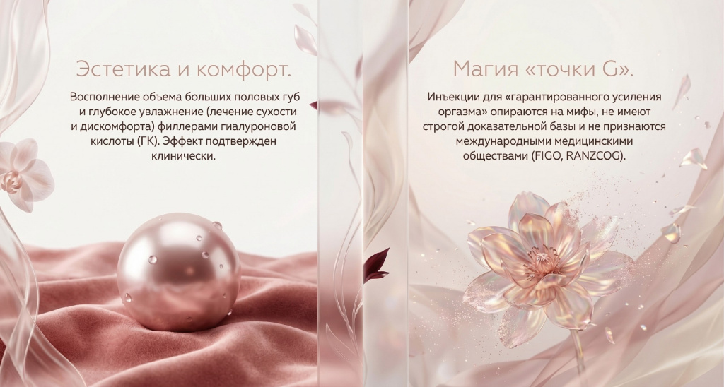 Интимная контурная пластика филлерами до и после — клиника Нефертити Хабаровск