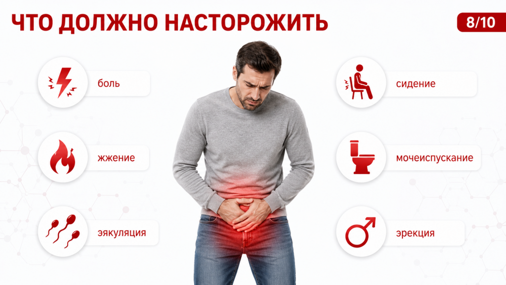 Симптомы хронического простатита и СХТБ у мужчин