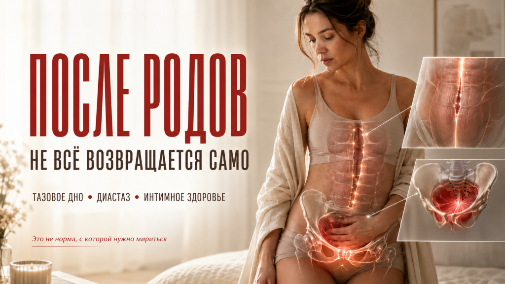 Комплексное восстановление после родов: мышцы тазового дна, лечение диастаза и интимное здоровье в Хабаровске